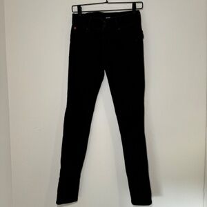 Hudson Jeans Women's Size 25 Black Denim Collin Mid-Rise Skinny City Classic